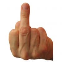 «middle-finger» sticker set