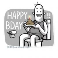 «On The Toilet – 1001Download» sticker set