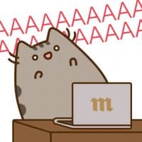 «Alphabet Pusheen» sticker set