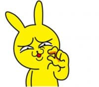 «@stickersLine Naughty rabbit» sticker set