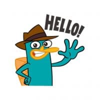 «Perry Agent P Unique Faces» sticker set