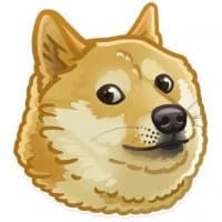 «Mirrored doge» sticker set