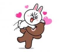 «Brown & Cony’s Heart- Throbbing Love» sticker set