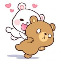 «Bear Couple : Milk & Mocha» sticker set