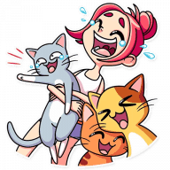 «Mia Catlady» sticker set