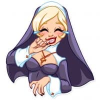 «Naughty Nun» sticker set