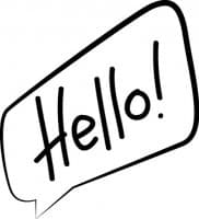 «hello» sticker set