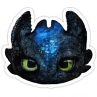 «Toothless» sticker set