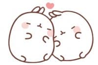 «Molang» sticker set
