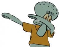 «squidwarddab» sticker set