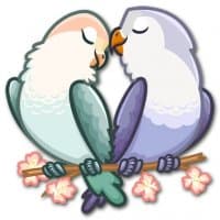 «Lovebirds» sticker set