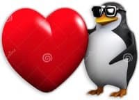 «3D stock penguins» sticker set