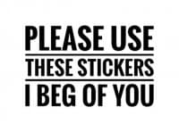 «trash» sticker set