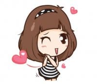 «Milin pretty girl @tikelku» sticker set