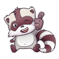 «Jessie Racoon» sticker set