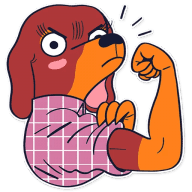 «Dachshund Jones» sticker set
