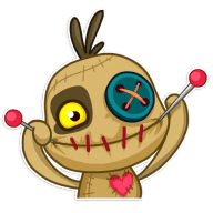 «Voodoo Doll Chumbo» sticker set