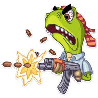 «Mr. T Rex» sticker set