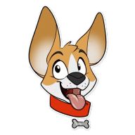 «Corgi by Muzz» sticker set